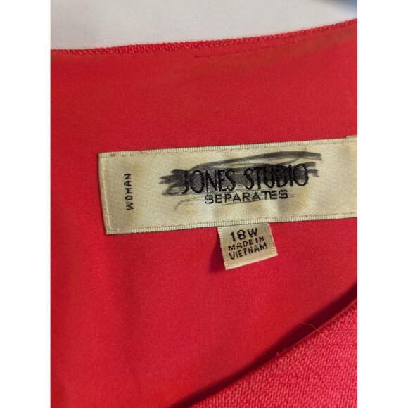 Jones Studio Coral Sleeveless Sheath Dress Size 18W Lightweight Linen Blend - Picture 3 of 8